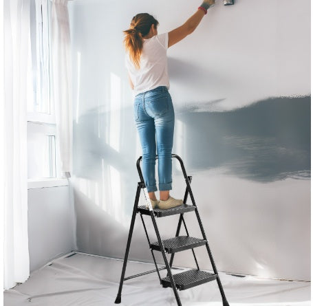 3-Step Folding Ladder with Safety Buckle