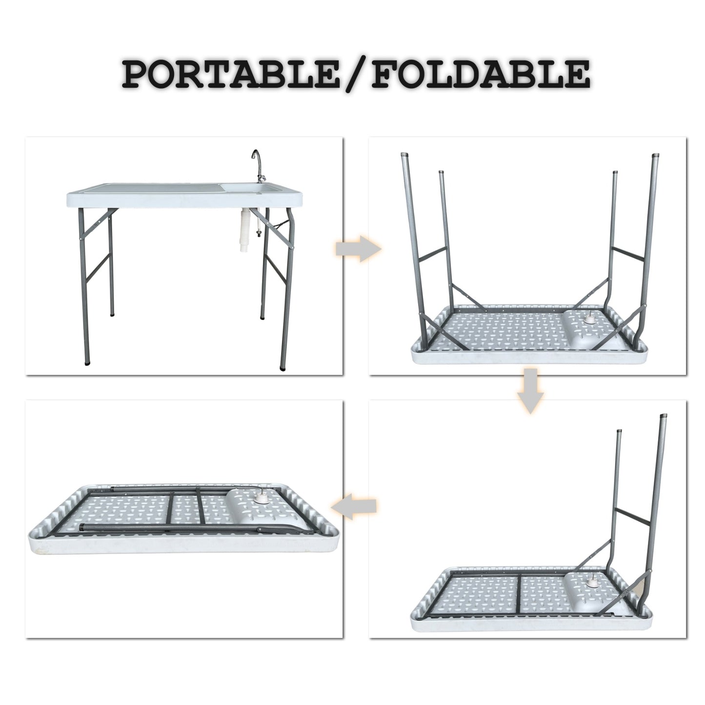 Outdoor Fish And Game Cutting Cleaning Table W Sink And Faucet