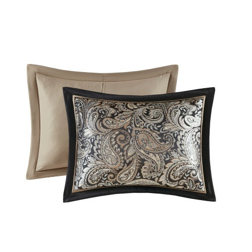 12 Piece Comforter Set With Cotton Bed Sheets | Black Queen