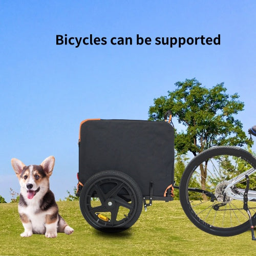 Foldable Pet Stroller & Bike Trailer | Small Dogs/Cats, Orange & Black