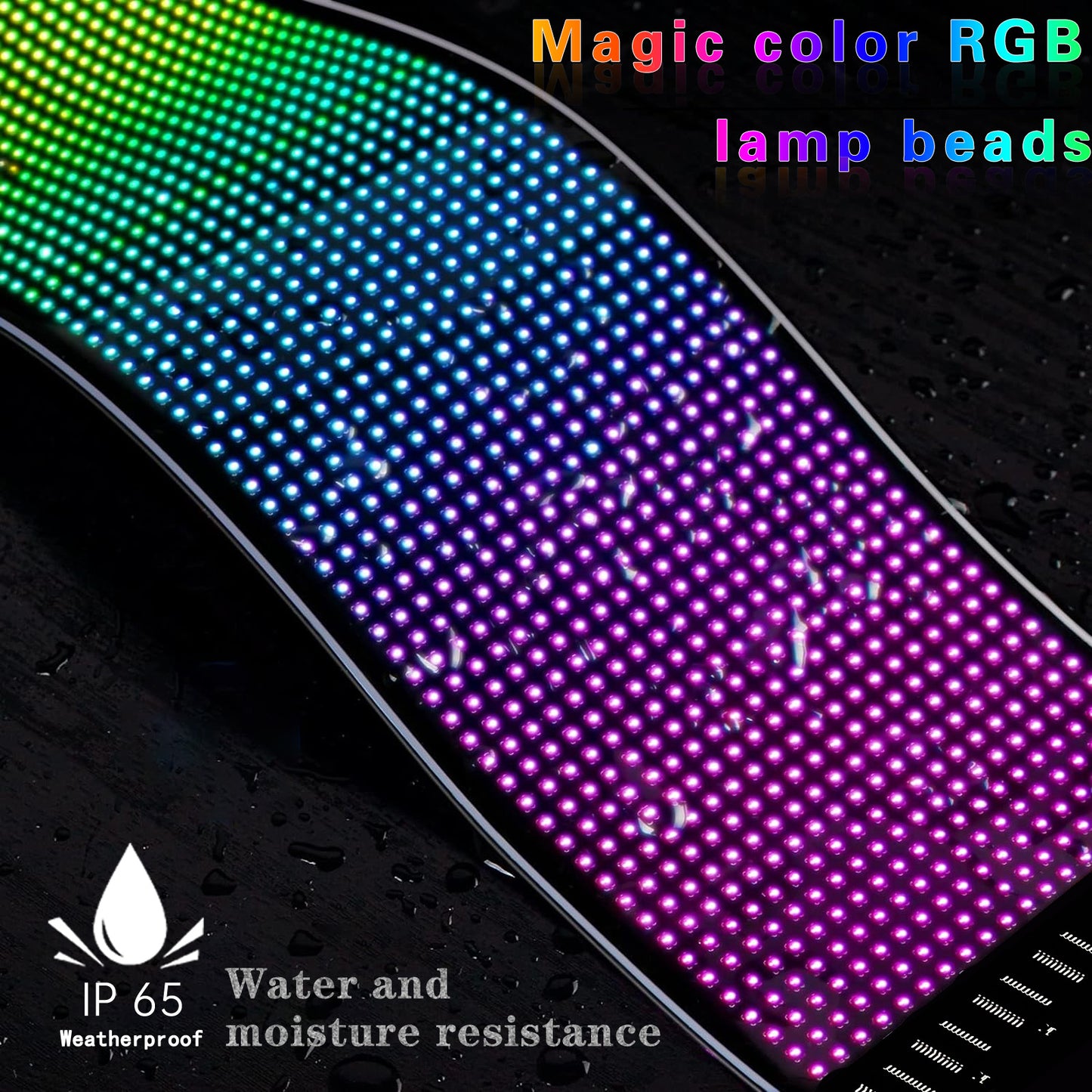 14 Inch LED Pixel Display with Animated Scroll Sign for Events & Vehicles