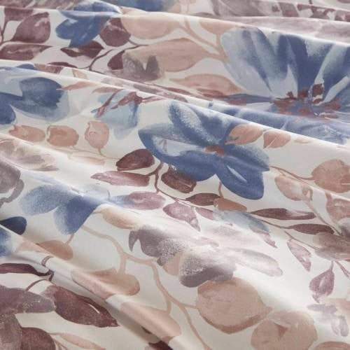Floral Comforter Set With Bed Sheets | Blue Queen