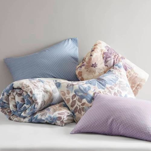 Floral Comforter Set With Bed Sheets | Blue Queen