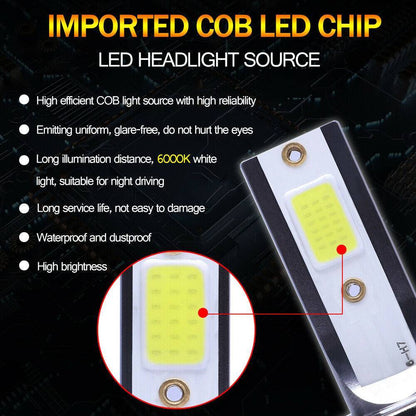 H7 LED Headlight Bulbs | 8000K Blue, 26000LM (Pair)