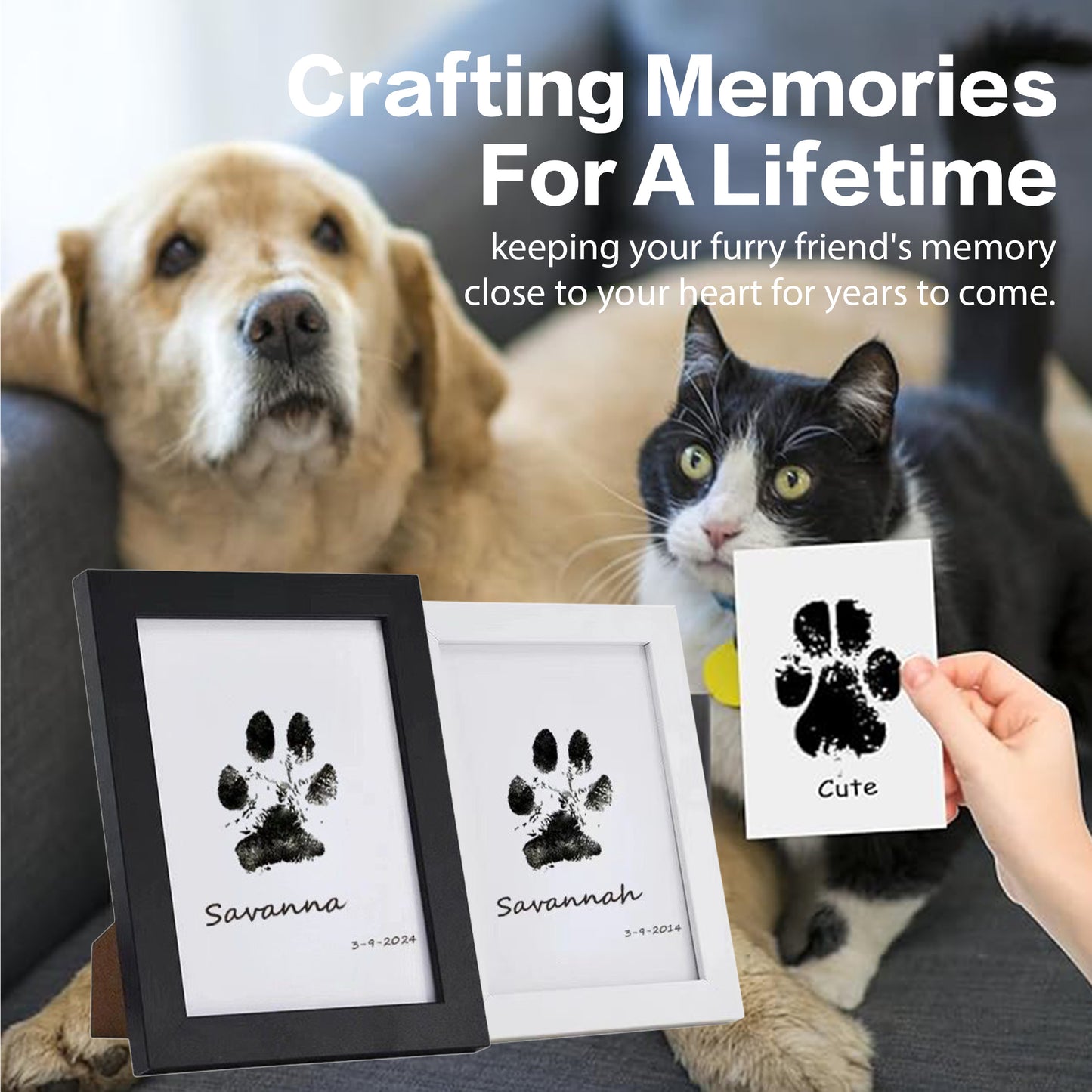 Pet Paw Print Keepsake Frame Kit | DIY Custom Memorial 2025
