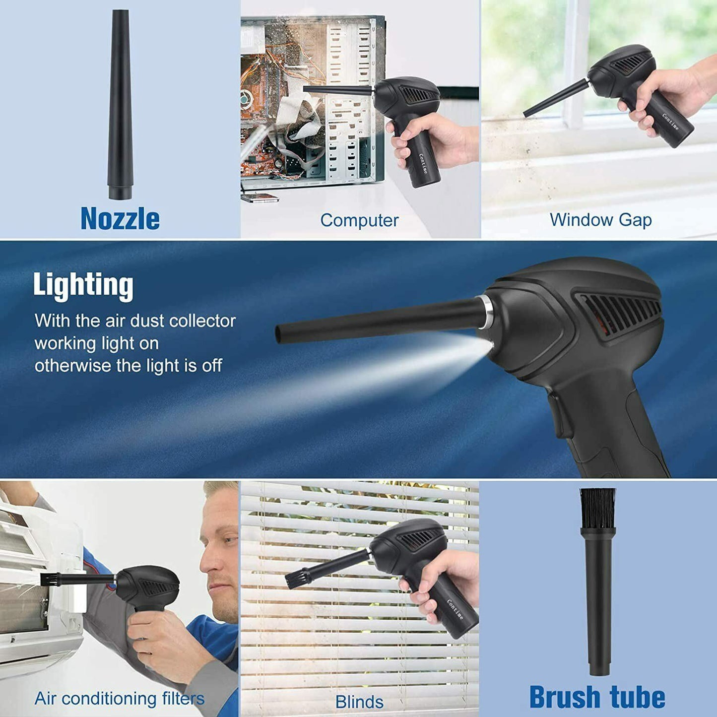 Rechargeable Air Duster Electric Cleaner Blower For Car PC Keyboard Pet