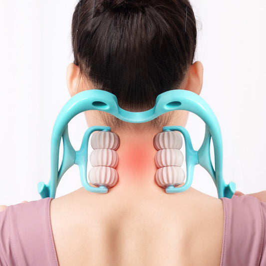 6-Wheel Neck Massager Roller | Muscle Pain Relief Tool