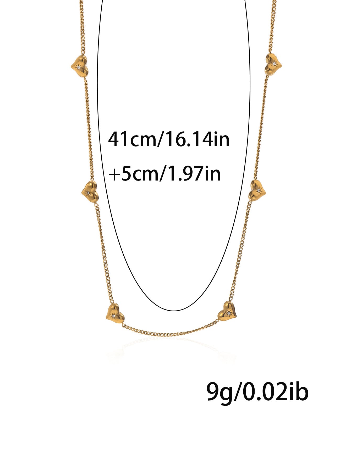 18K Heart Necklace | Valentine Luxury Gift Women