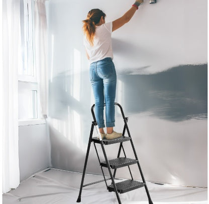 3-Step Folding Ladder with Safety Buckle