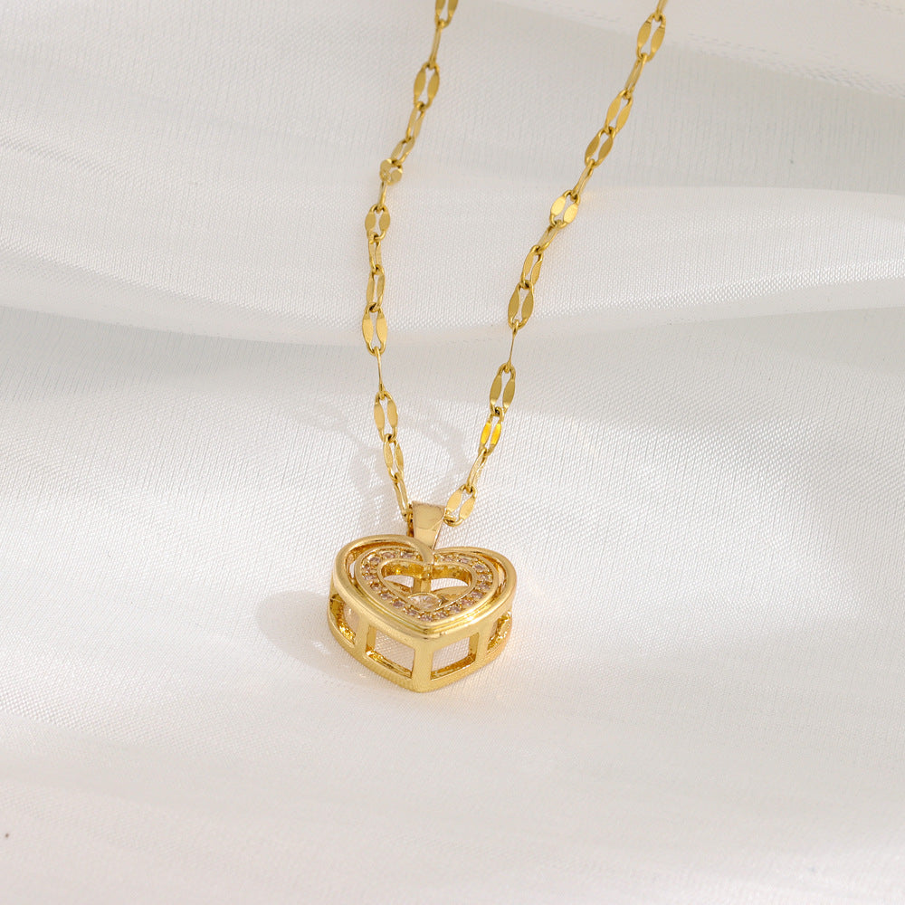 Titanium Heart Necklace for Women Valentine Gift