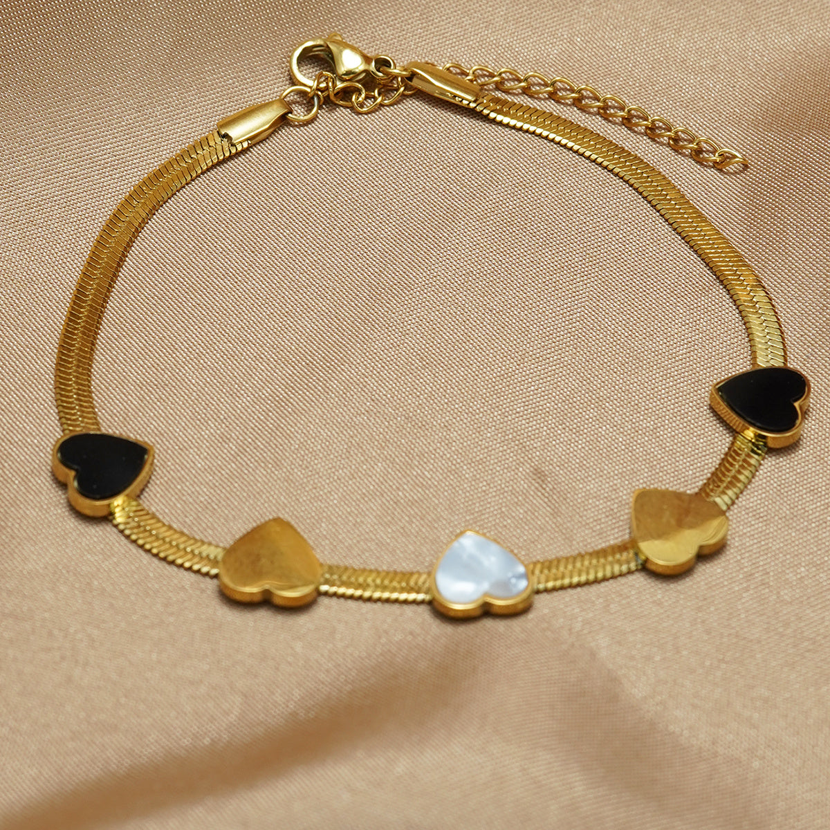 Lxalry 18K Gold Heart Necklace & Bracelet | Luxury Gift Set
