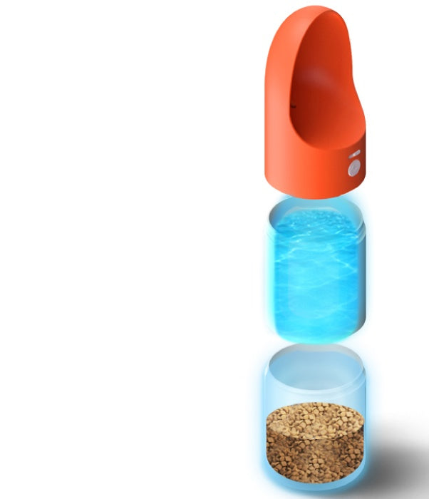 Splash-Proof Pet Water Bottle with One-Key Lock