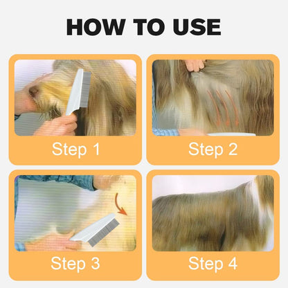 Pet Grooming Comb Kit Tear Stain & Massage Brush