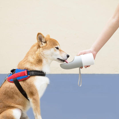Splash-Proof Pet Water Bottle with One-Key Lock