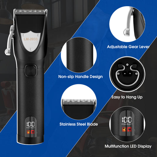 Cordless Hair Clippers & Beard Trimmer Set for Men