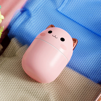 Cute Cat USB Air Humidifier & Aroma Diffuser | Silent Cool Mist with LED