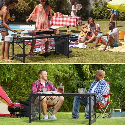 4.7 FT Black Outdoor Folding Table