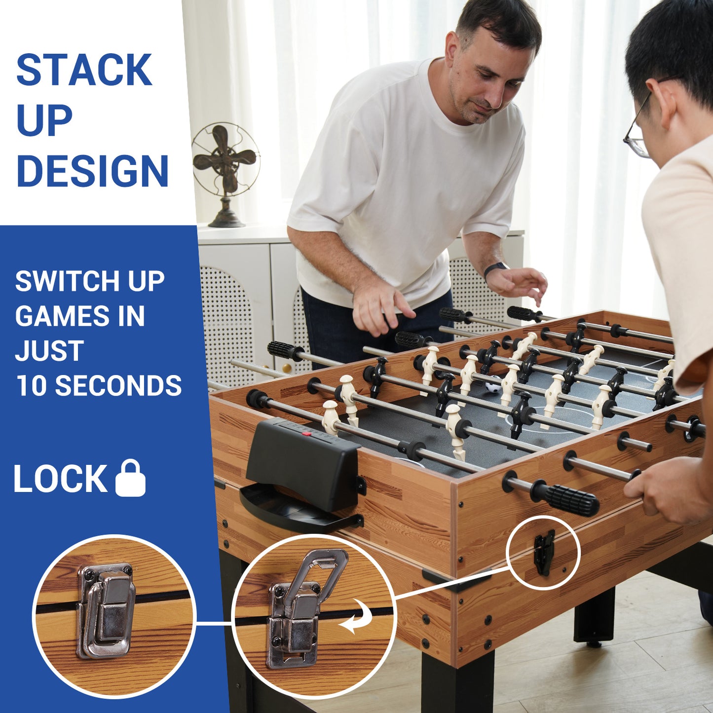 448 inch Folding Multi-Game Table | Indoor/Outdoor Fun for Kids & Adults