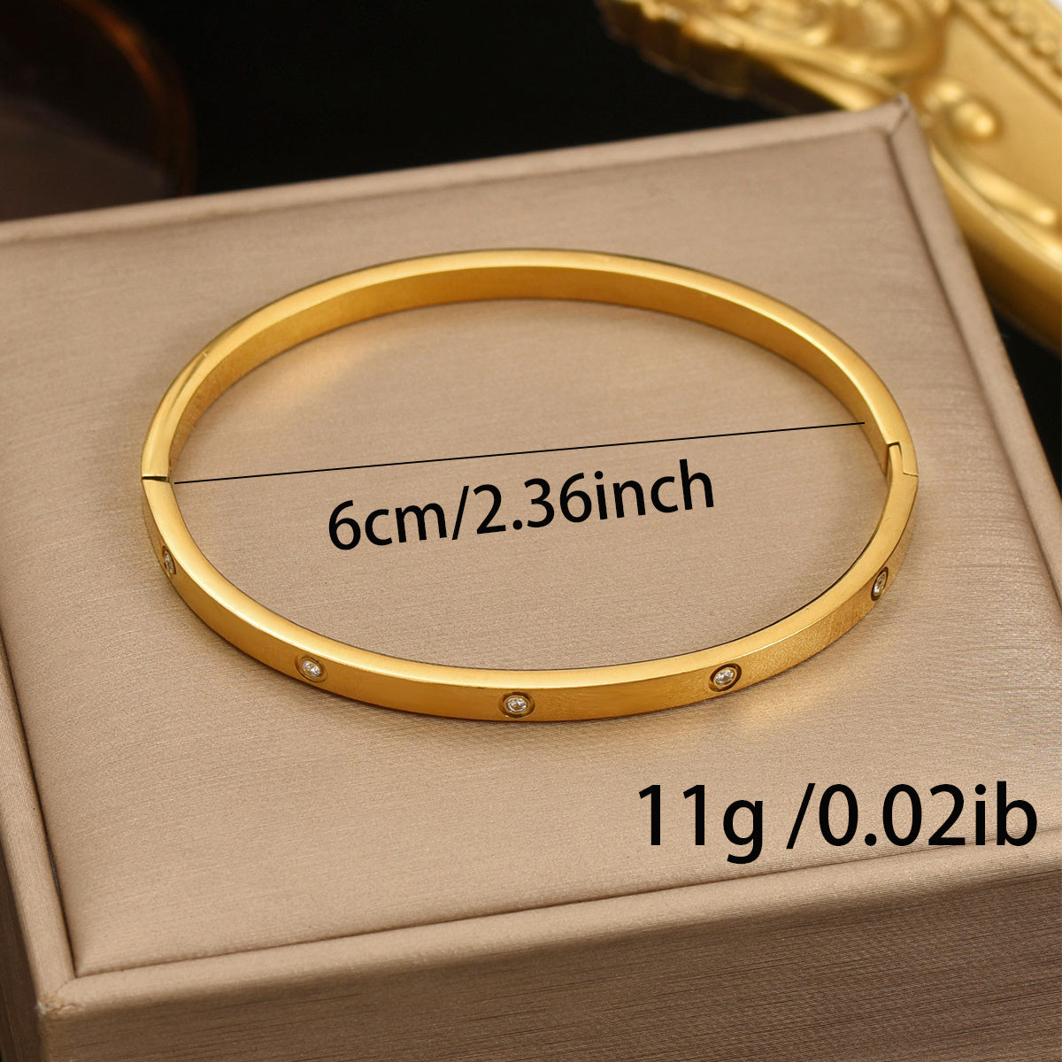Gold Plated Stainless Steel Minimalist Bracelet Handmade Gift