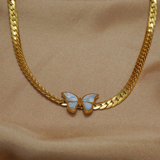 18K Gold Plated Butterfly Jewelry Set Lxalry | Hypoallergenic Gift
