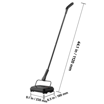 VEVOR 7.87 Inch Manual Carpet & Floor Sweeper