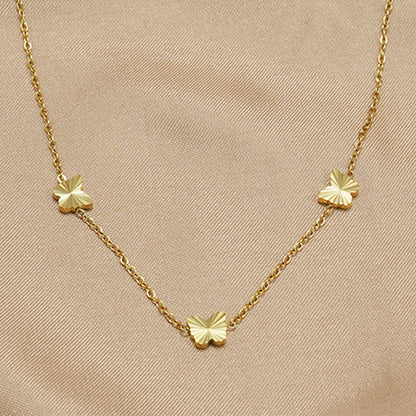 Lxalry 316L Stainless Steel 18K Gold-Plated Jewelry Set