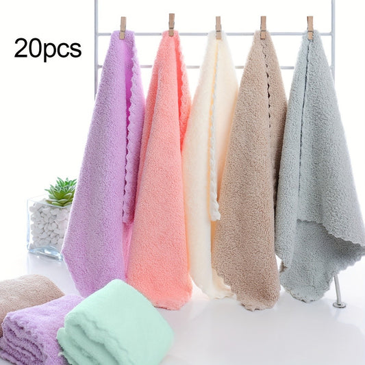 20-Pack Quick-Dry Towels | Solid Colors, Super Absorbent