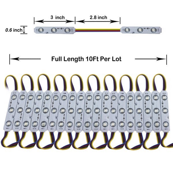3-Light LED Lens Module 60 LEDs,