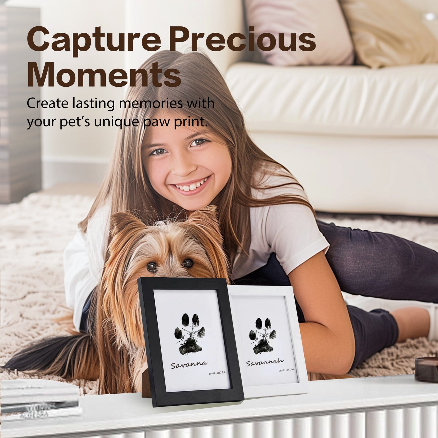 Pet Paw Print Keepsake Frame Kit | DIY Custom Memorial 2025