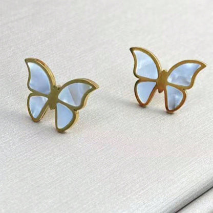 18K Gold Plated Butterfly Jewelry Set Lxalry | Hypoallergenic Gift