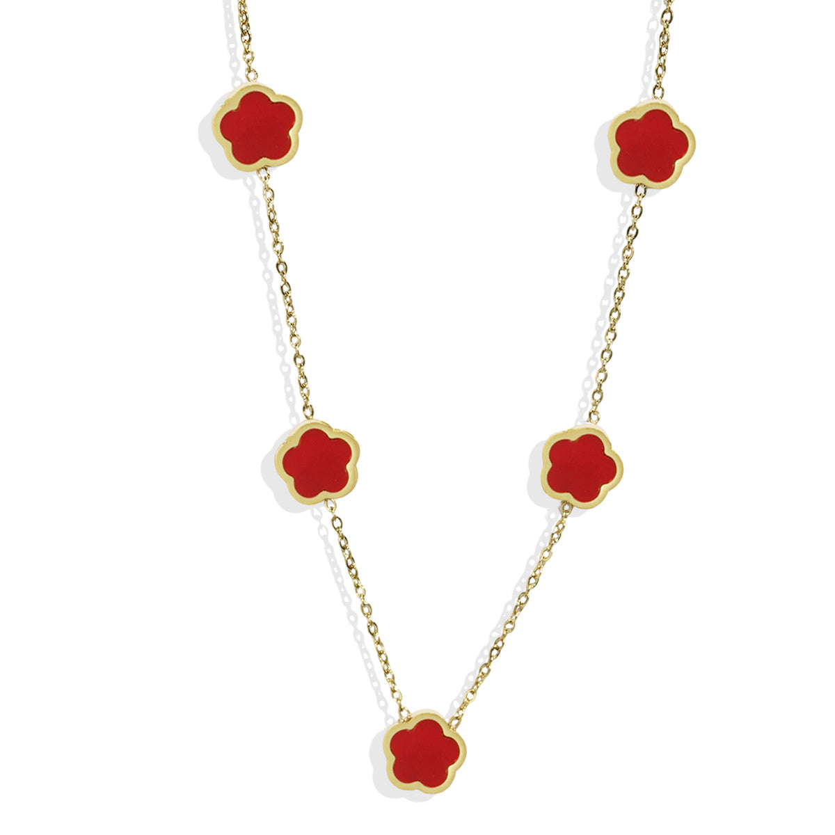 18K Gold Clover Necklace | Minimalist Luxury Gift Women