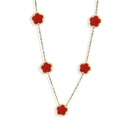 18K Gold Clover Necklace | Minimalist Luxury Gift Women