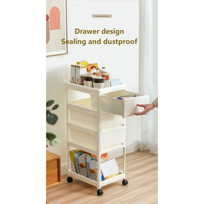 4-Tier Rolling Storage Cart | Multi-Room Use