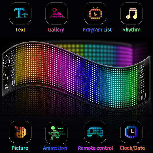 14 Inch LED Pixel Display with Animated Scroll Sign for Events & Vehicles