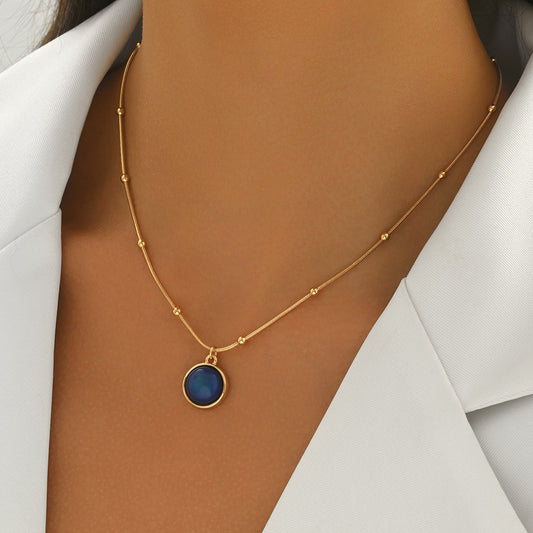 18K Gold Lxalry Mood Necklace | Color Changing Luxury Gift
