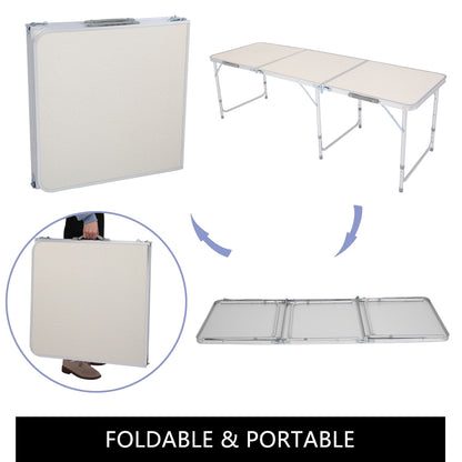Outdoor 6ft Folding Table | Aluminum Rectangular