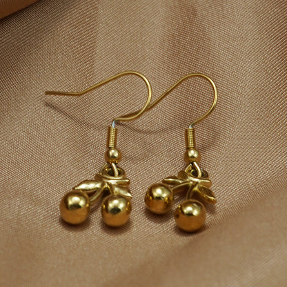 Lxalry 18K Gold Cherry Jewelry Set Fade-Resistant