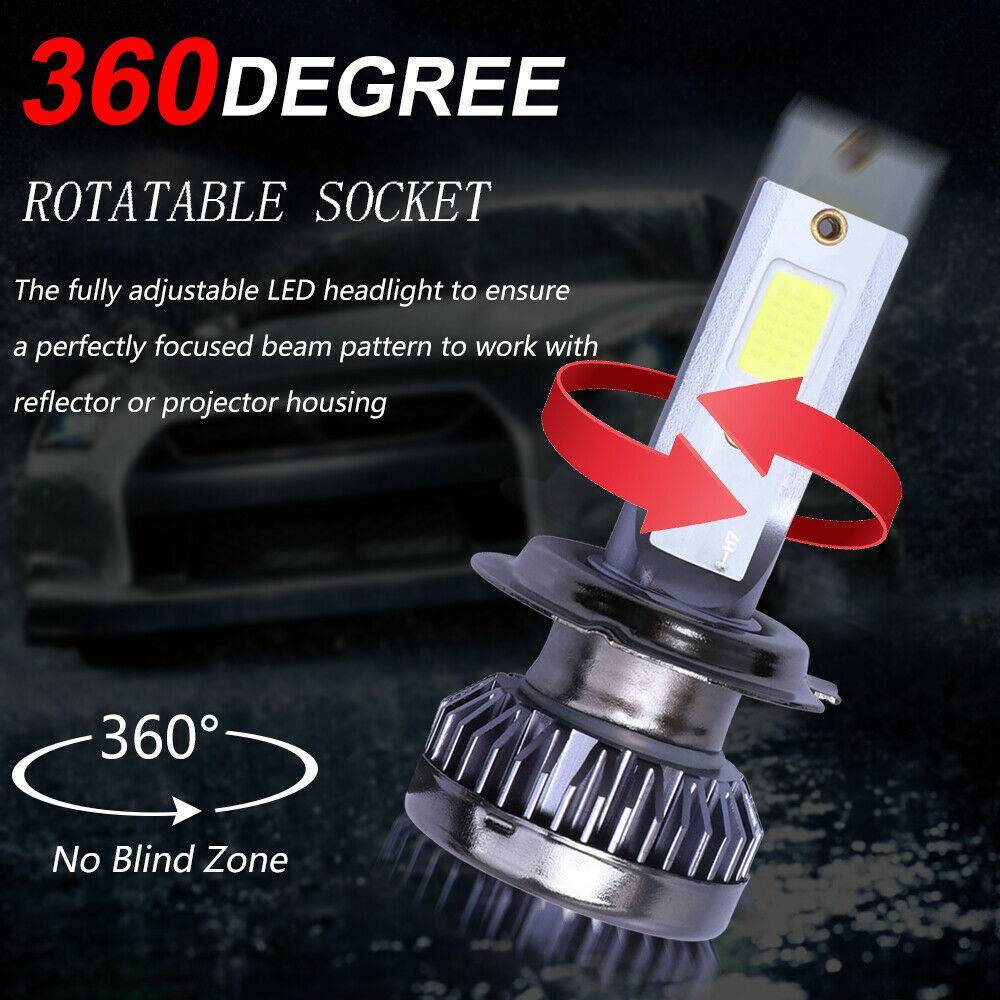 H7 LED Headlight Bulbs | 8000K Blue, 26000LM (Pair)