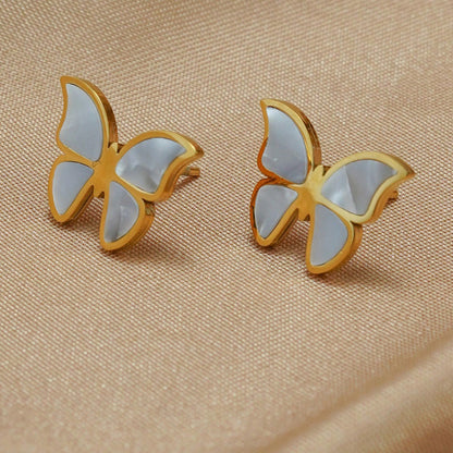 18K Gold Plated Butterfly Jewelry Set Lxalry | Hypoallergenic Gift
