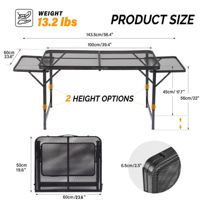 4.7 FT Black Outdoor Folding Table