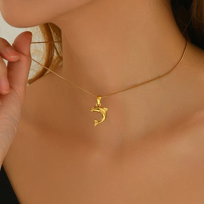 Gold Dolphin Heart Jewelry Set | Couple Gift Luxury