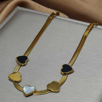Lxalry 18K Gold Heart Necklace & Bracelet | Luxury Gift Set