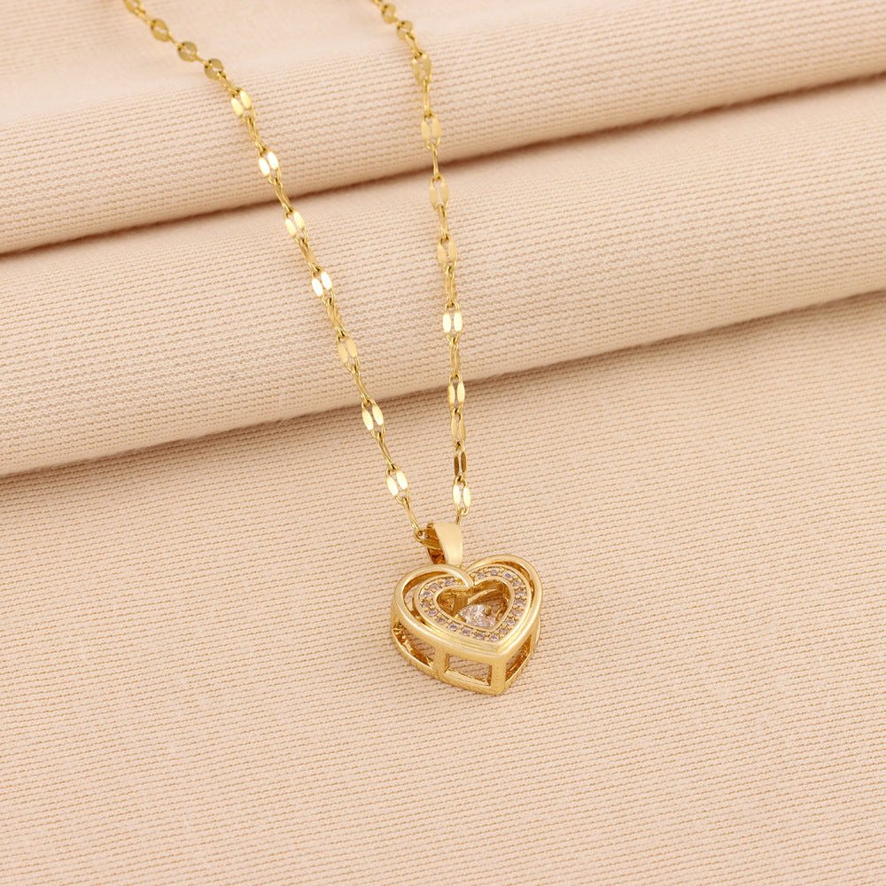 Titanium Heart Necklace for Women Valentine Gift