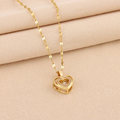 Titanium Heart Necklace for Women Valentine Gift