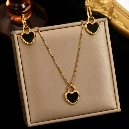 Gold Heart Jewelry Set | Handmade Gift Women Daily