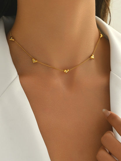18K Heart Necklace | Valentine Luxury Gift Women