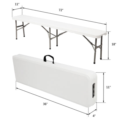 6 FT Outdoor Patio Foldable Bench