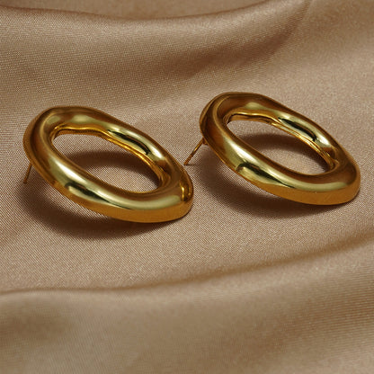 18K Gold Organic Round Jewelry Set | Evening Luxury Gift