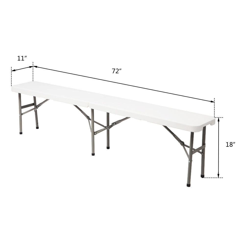 6 FT Outdoor Patio Foldable Bench