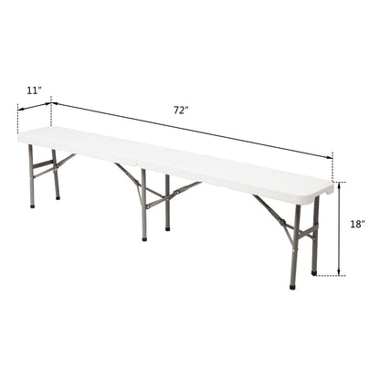 6 FT Outdoor Patio Foldable Bench